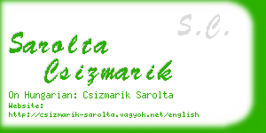 sarolta csizmarik business card